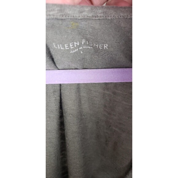 Eileen Fisher Tank Tops L Lot of 2 Gray Purple 100% Linen Slub Pleat Casual Flow - Picture 3 of 11
